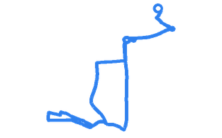 Route shape for Route 8 at Sidcup DTC