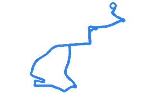 Route shape for Route 18 at Sidcup DTC