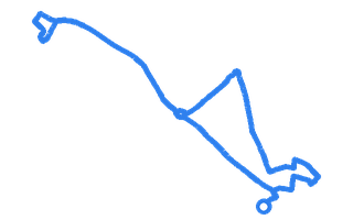 Route shape for Route 2 at Stafford DTC