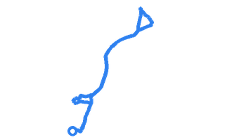 Route shape for Route 9 at Steeton DTC