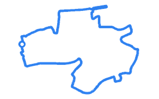 Route shape for Route 1 at Stevenage DTC
