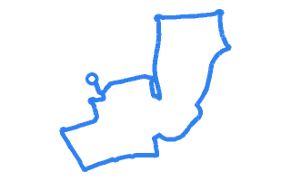 Route shape for Route 6 at Stevenage DTC