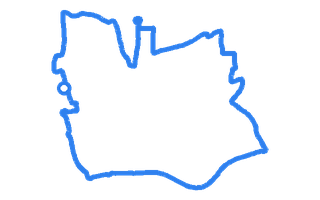 Route shape for Route 9 at Stevenage DTC