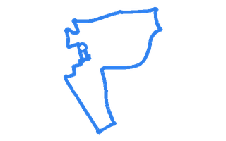 Route shape for Route 13 at Stevenage DTC