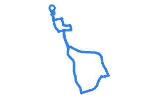 Route shape for Route 14 at Stevenage DTC
