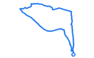 Route shape for Route 16 at Stevenage DTC