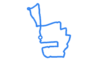 Route shape for Route 17 at Stevenage DTC
