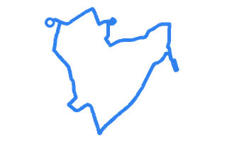 Route shape for Route 6 at Stoke-On-Trent (Cobridge) DTC