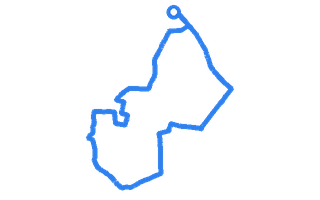 Route shape for Route 1 at Sutton-In-Ashfield DTC