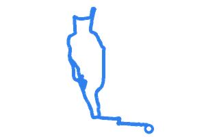 Route shape for Route 6 at Swansea DTC