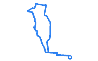 Route shape for Route 7 at Swansea DTC