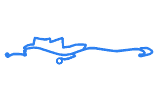 Route shape for Route 8 at Swansea DTC