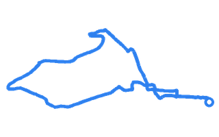 Route shape for Route 10 at Swansea DTC