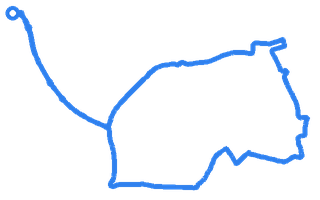 Route shape for Route 1 at Swindon DTC