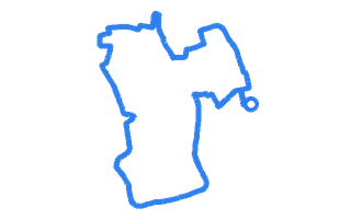 Route shape for Route 2 at Taunton DTC
