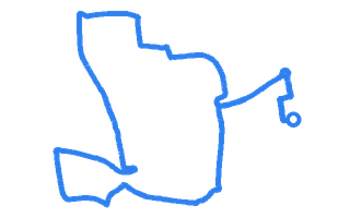Route shape for Route 10 at Taunton DTC