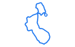 Route shape for Route 13 at Taunton DTC