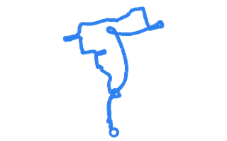 Route shape for Route 2 at Tilbury DTC