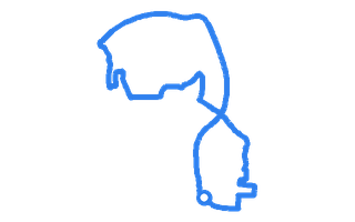 Route shape for Route 3 at Tilbury DTC