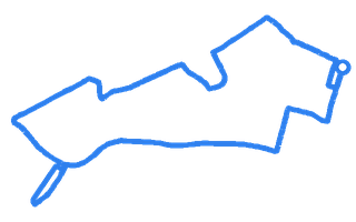 Route shape for Route 1 (NEW) at Tolworth DTC