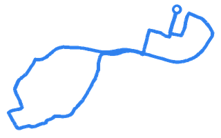 Route shape for Route 2 at Tolworth DTC