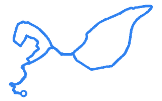 Route shape for Route 20 (NEW) at Trowbridge DTC