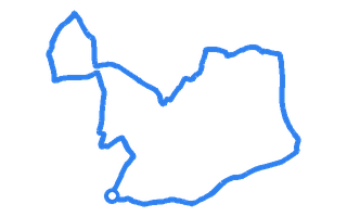 Route shape for Route 1 at Tunbridge Wells DTC
