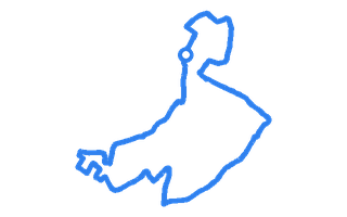 Route shape for Route 9 at Tunbridge Wells DTC