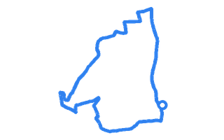 Route shape for Route 12 at Tunbridge Wells DTC