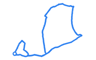 Route shape for Route 13 at Tunbridge Wells DTC