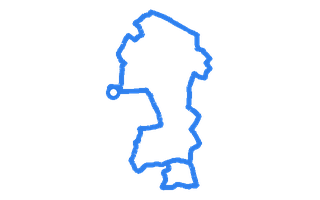 Route shape for Route 8 at Uxbridge (London) DTC