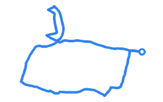 Route shape for Route 1 at Walton DTC