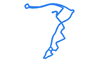 Route shape for Route 13 at Wanstead DTC