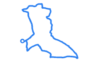 Route shape for Route 1 at Warrington DTC