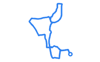 Route shape for Route 3 at Warrington DTC