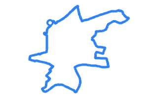 Route shape for Route 9 at Warrington DTC