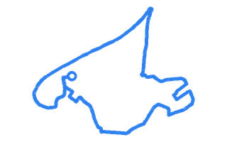 Route shape for Route 1 at Warwick (Wedgenock House) DTC