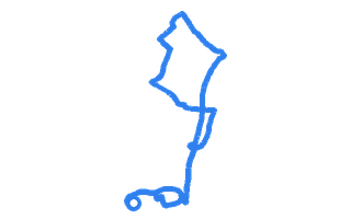 Route shape for Route 21 (NEW) at Warwick (Wedgenock House) DTC
