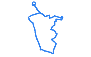 Route shape for Route 2 (NEW) at Wednesbury DTC