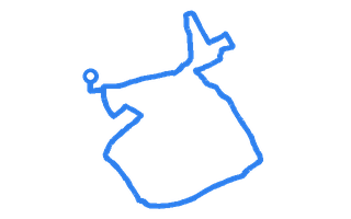 Route shape for Route 1 at Wellingborough DTC