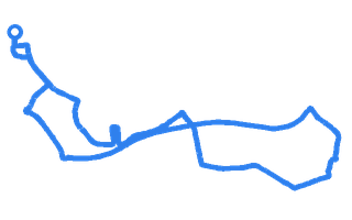 Route shape for Route 10 at Wellingborough DTC