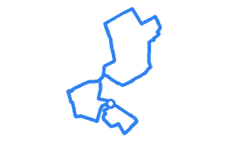 Route shape for Route 16 at West Wickham (London) DTC