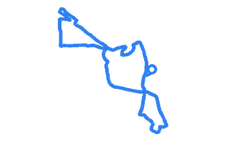 Route shape for Route 1 at Whitby DTC