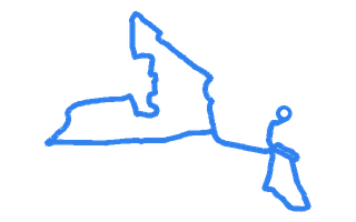 Route shape for Route 4 at Whitby DTC