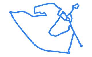 Route shape for Route 2 at Whitchurch DTC