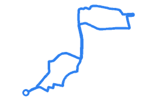 Route shape for Route 11 at Wood Green DTC