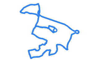Route shape for Route 6 at Worcester DTC