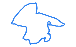 Route shape for Route 12 at Worcester DTC