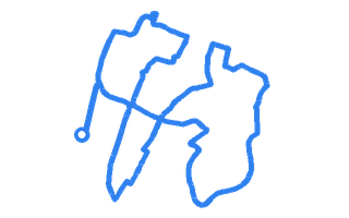 Route shape for Route 7 at Workington DTC