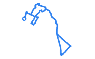 Route shape for Route 8 (NEW) at Workington DTC